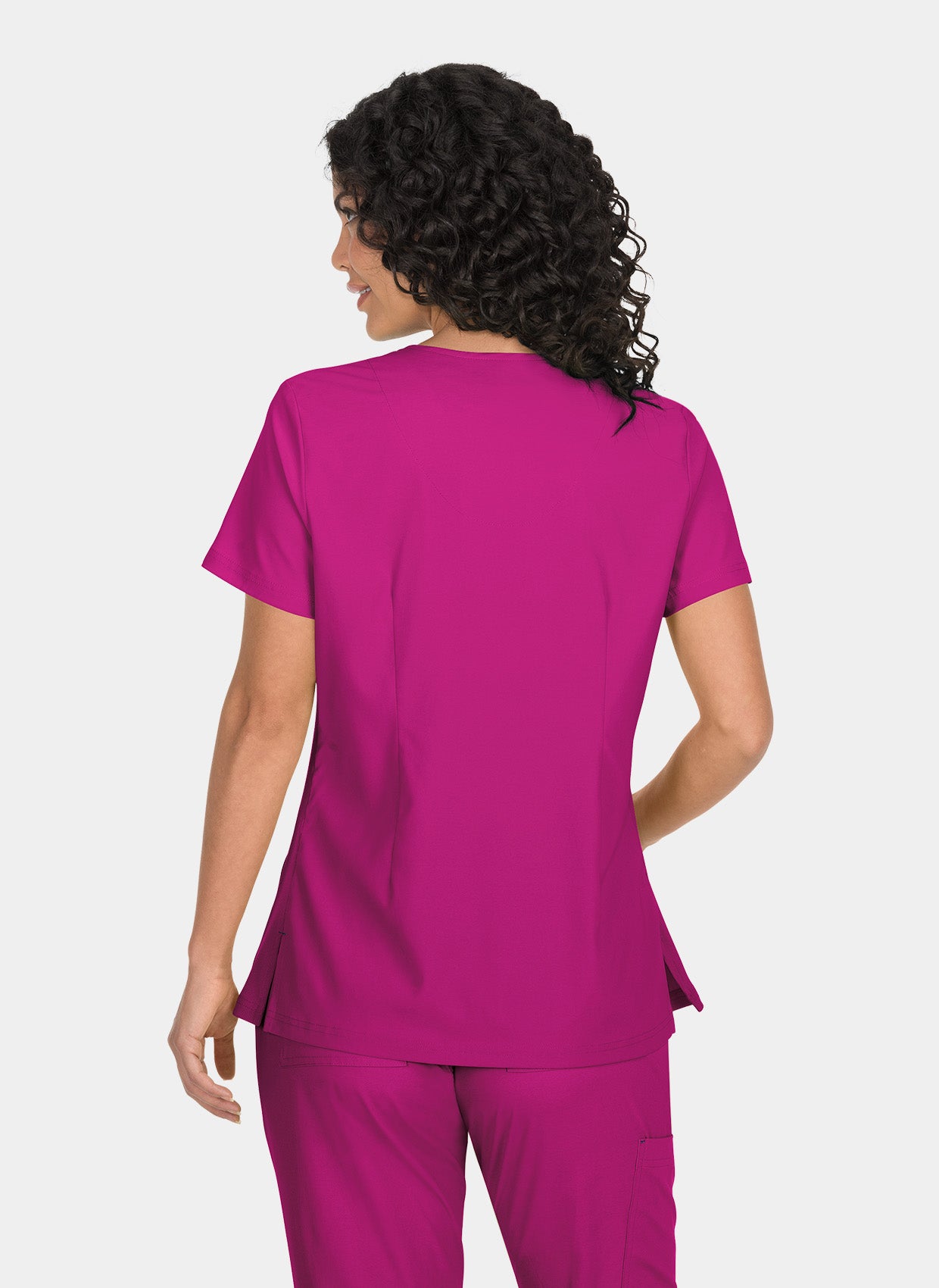 Blouse médicale femme Koi Basics Katie Dos - Rose azalée