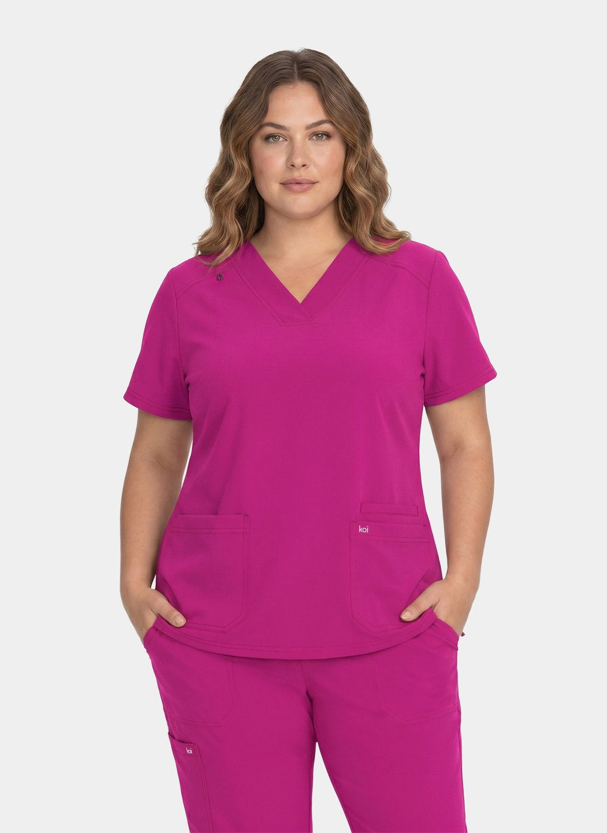 Blouse médicale femme Koi Next Gen Agitation et passion rose azalée