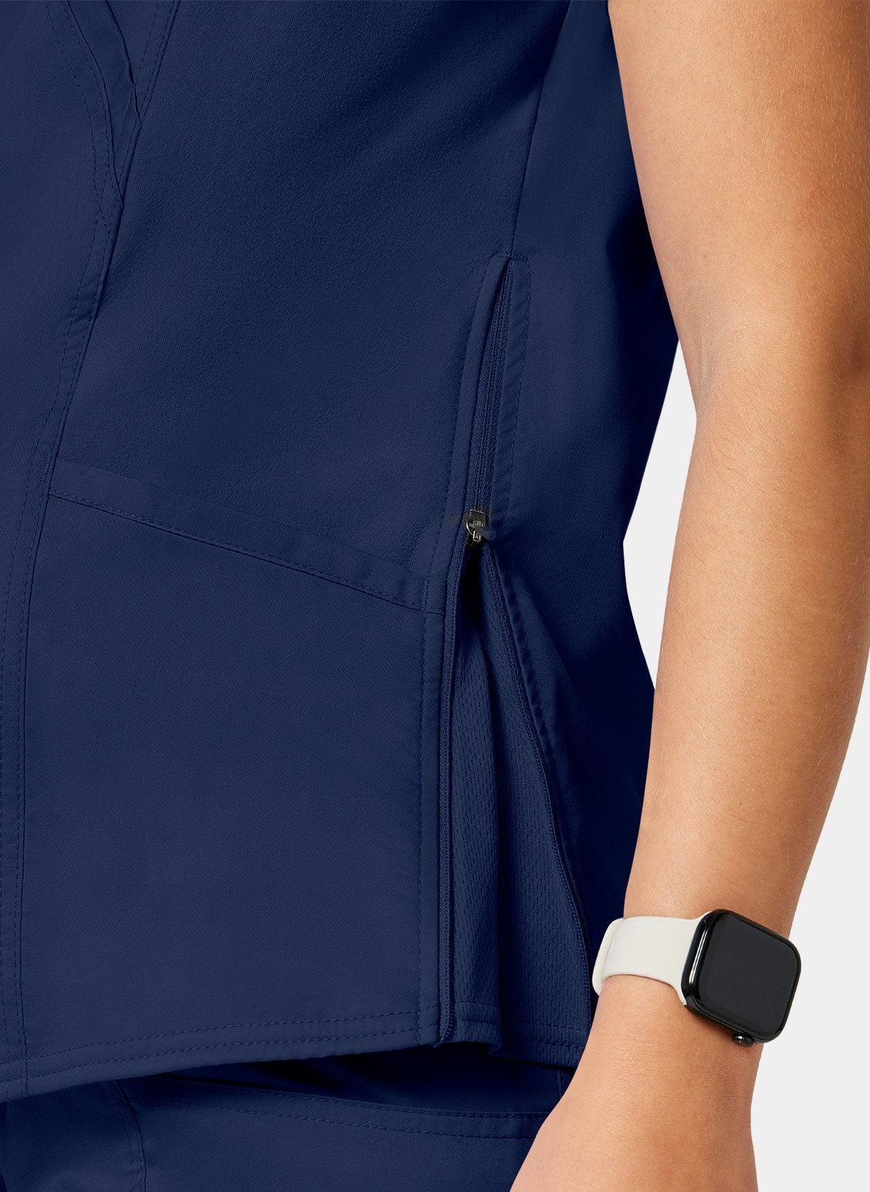 blouse médicale femme enceinte bras droit