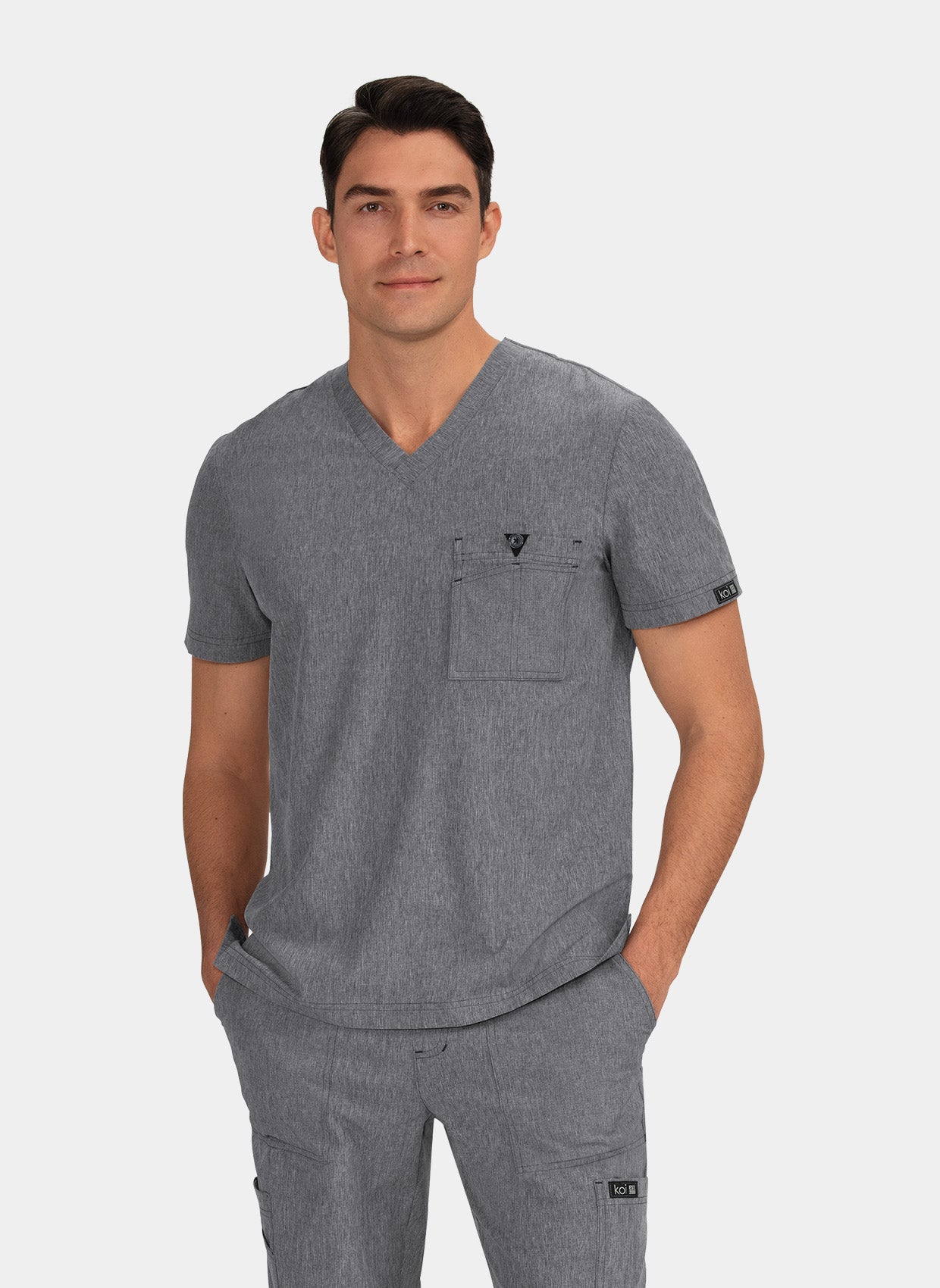 Blouse médicale homme Koi Basics Bryan - Gris chine