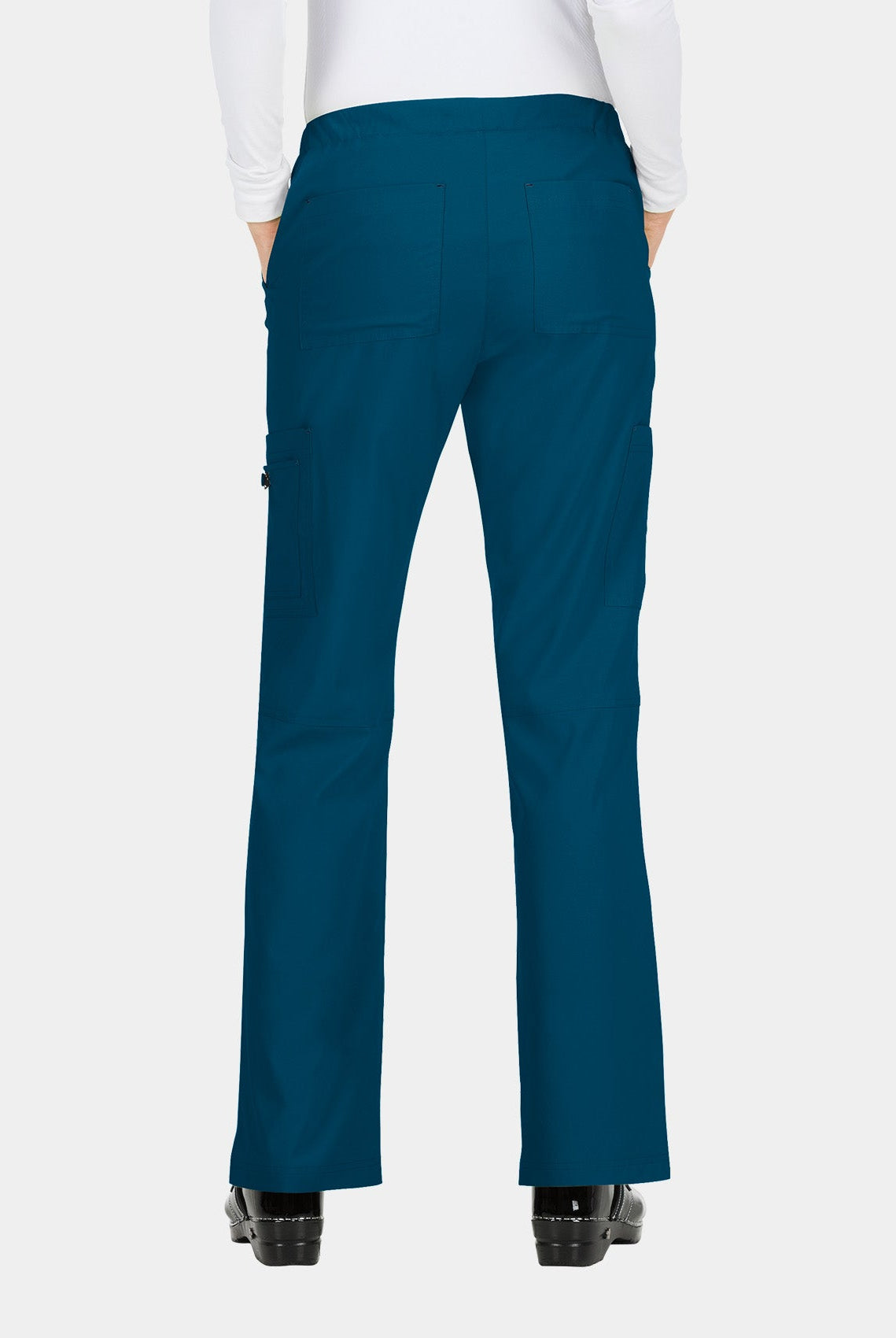 Pantalon médical femme Koi Basics Holly - Bleu Caraïbes, dos