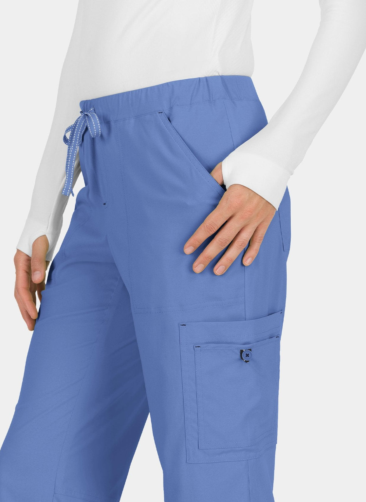 Pantalon médical femme Koi Basics Holly - Bleu ciel, dos