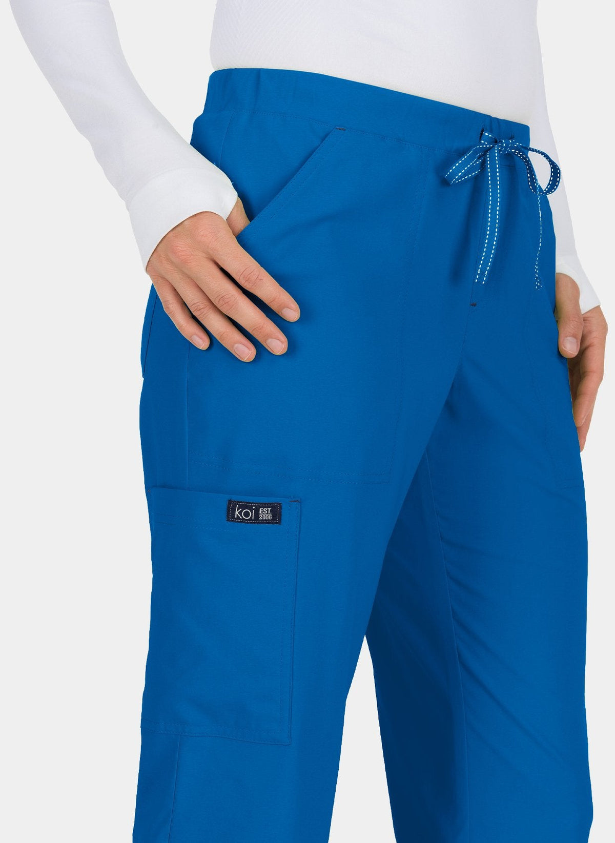 Pantalon médical femme Koi Basics Holly - Bleu roi, dos