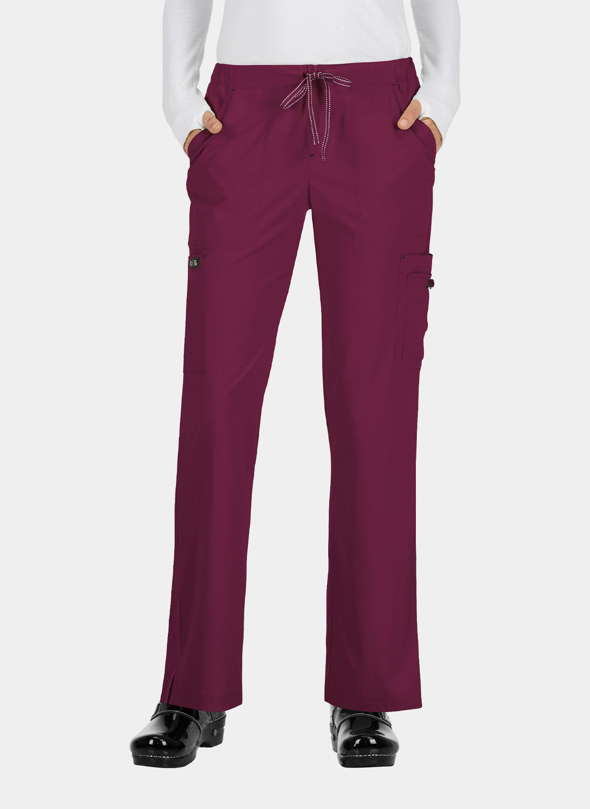 Pantalon médical femme Koi Basics Holly - Bordeaux, 8 poches