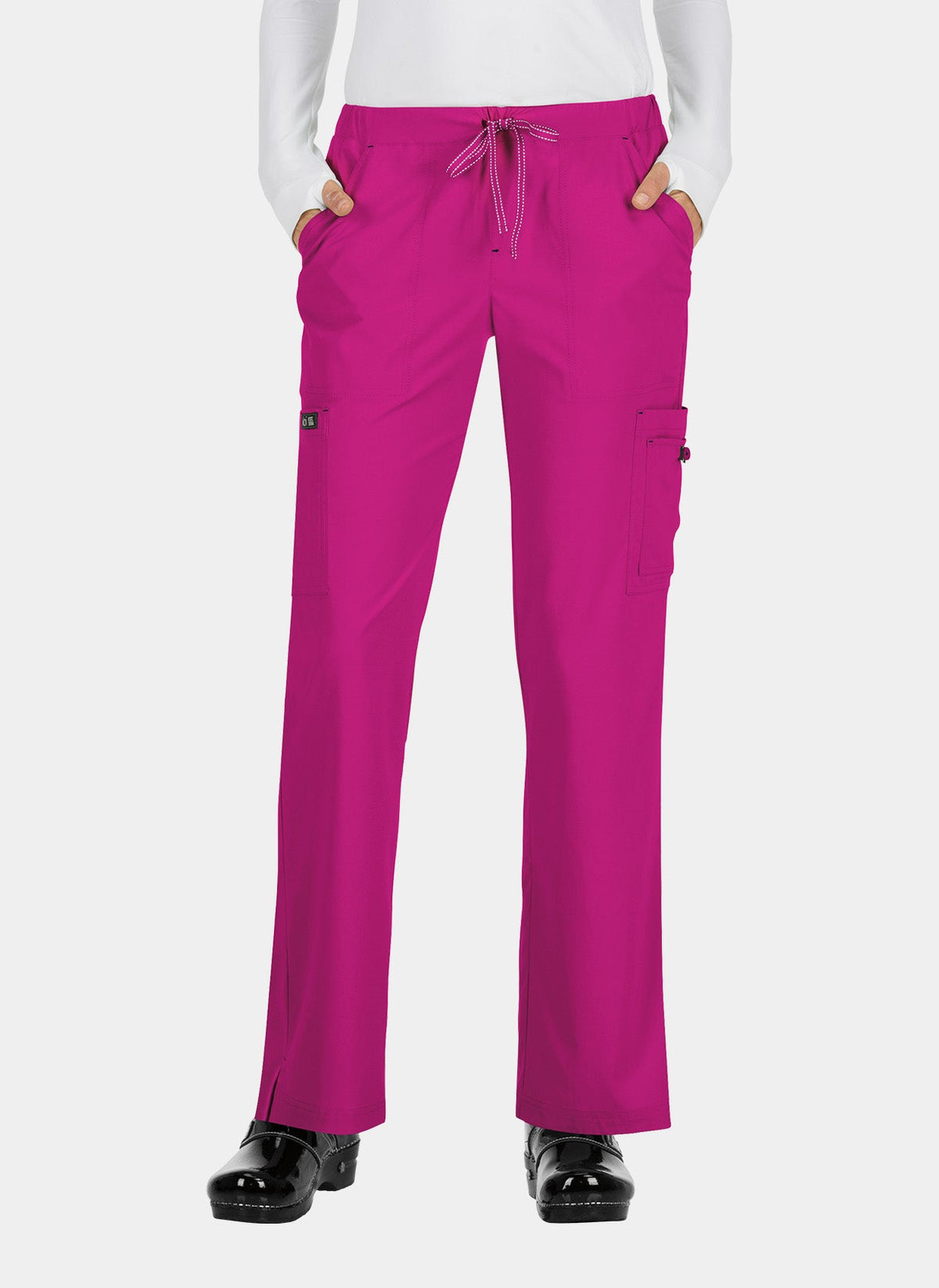 Pantalon médical femme Koi Basics Holly - Rose azalée, 8 poches