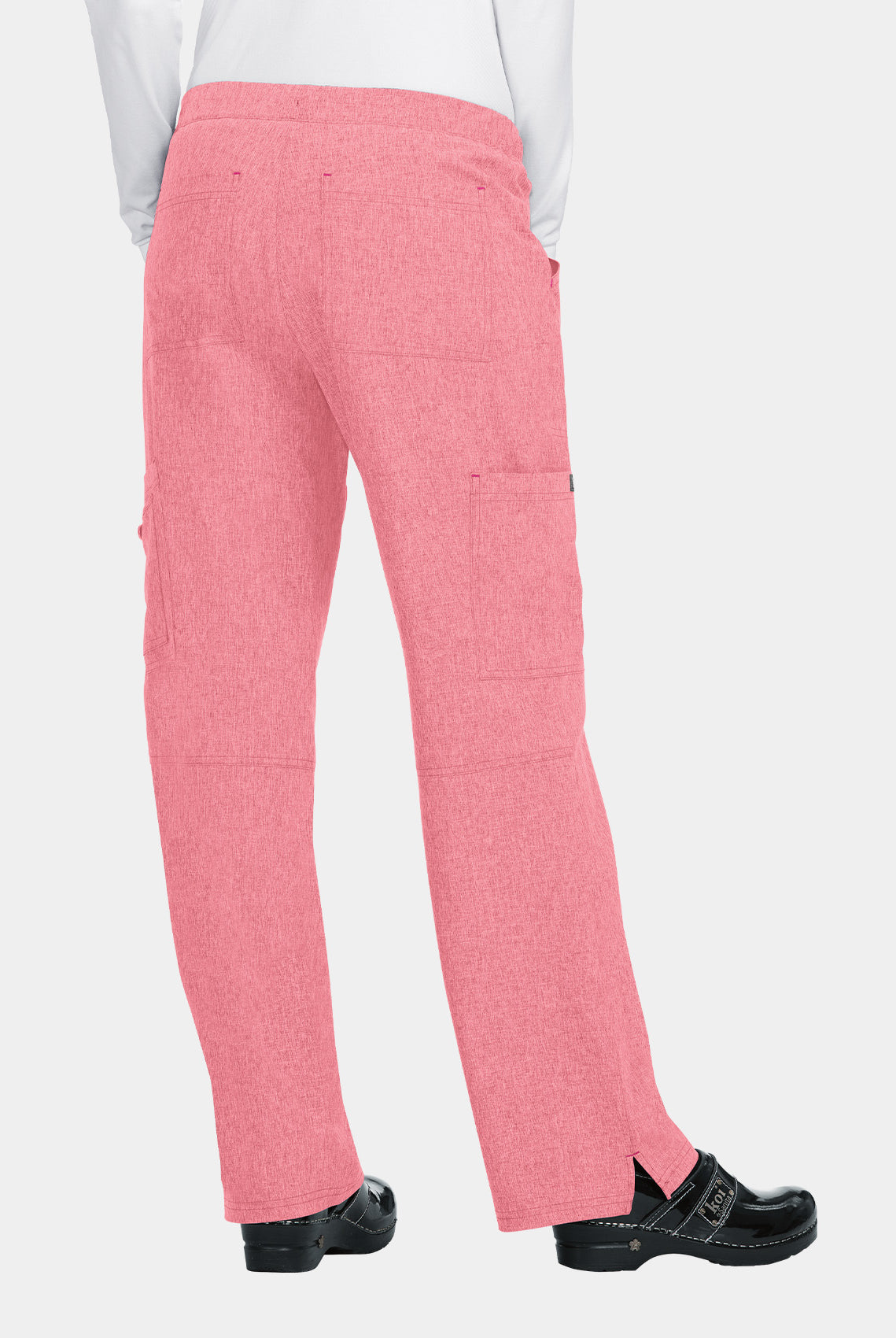 Pantalon médical femme Koi Basics Holly Dos - Rose tendre chiné