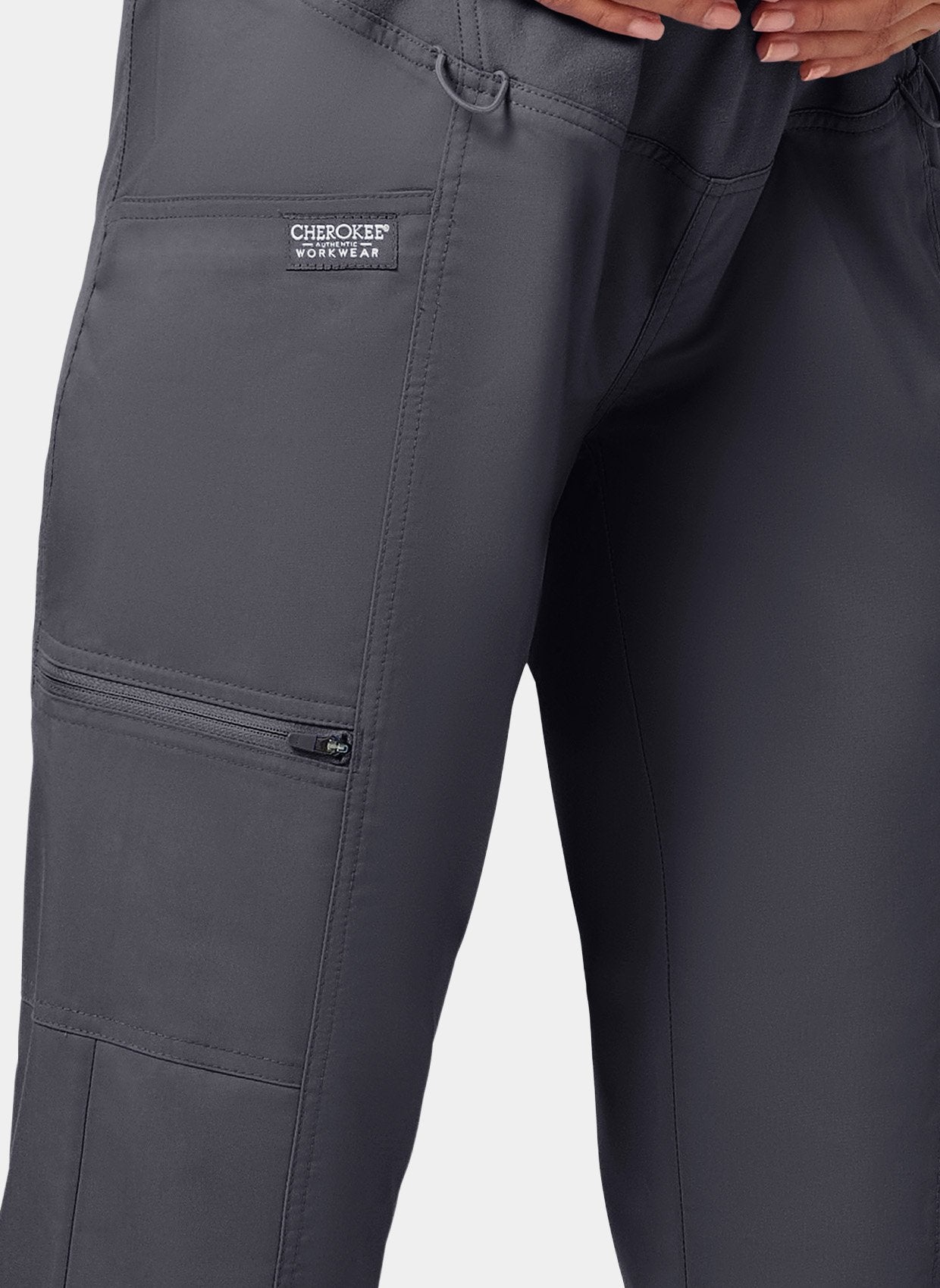 Pantalon médical femme maternité étain jambe droite