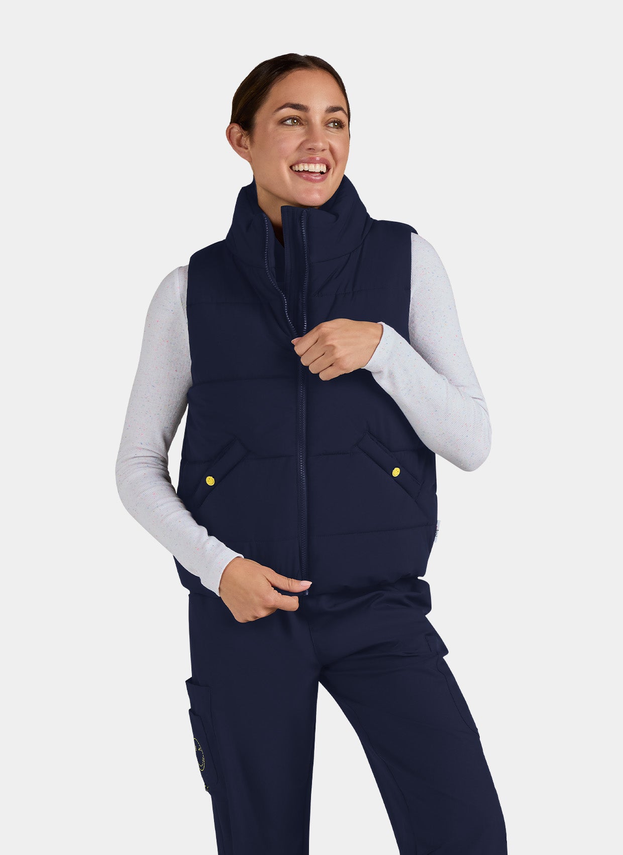veste koi smiley ravie bleu marine