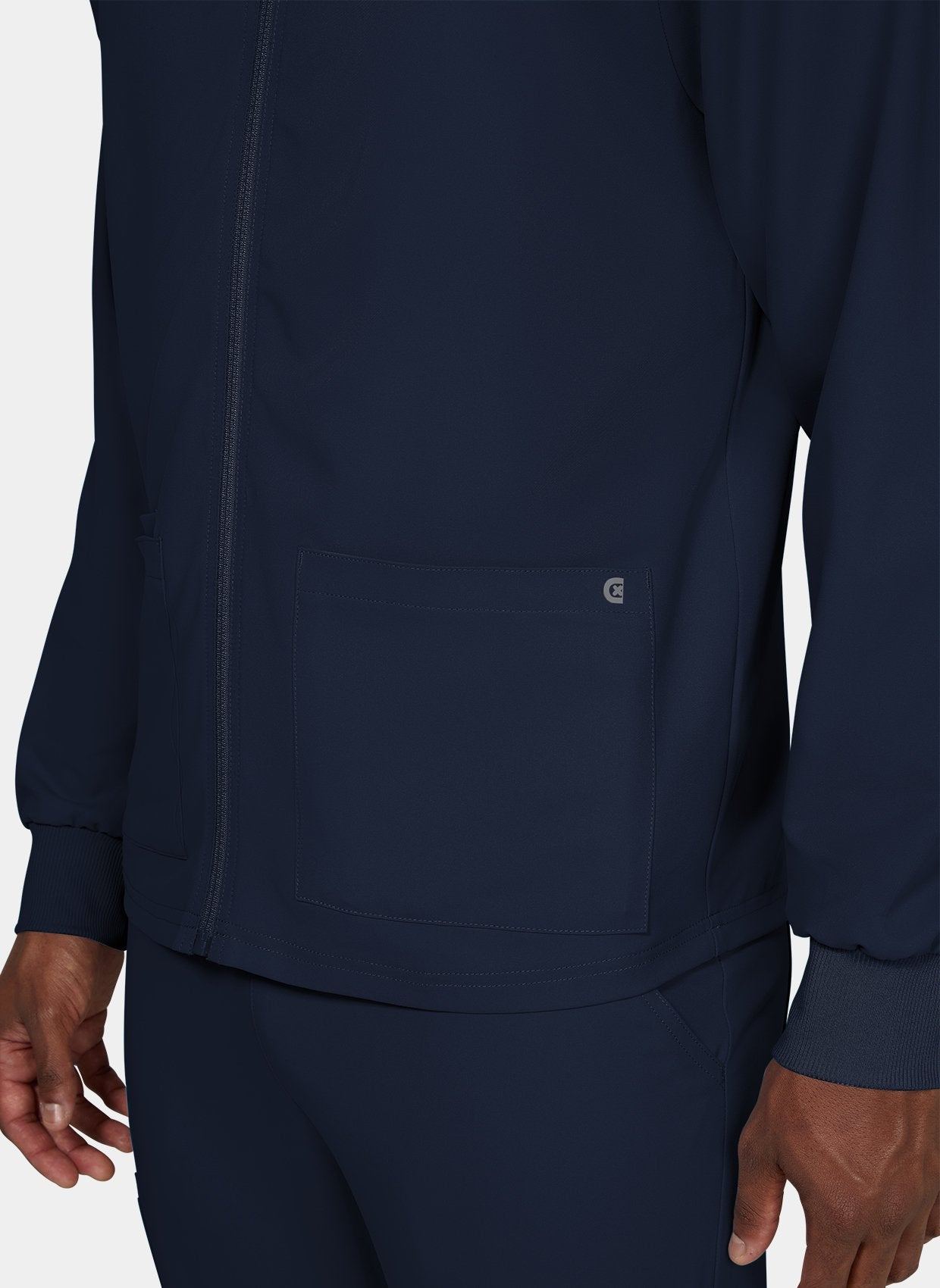 Details veste homme Koi Cureology alpha bleu marine