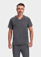 Blouse medical pour hommes Steven Healing Hands – Anthracite de face