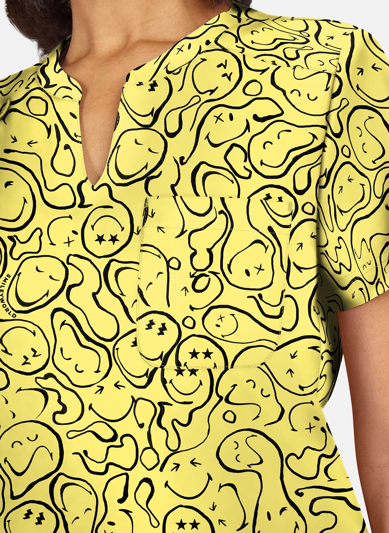 Blouse Médicale Koi Smiley Monde Impressionné - Trippy Smiles