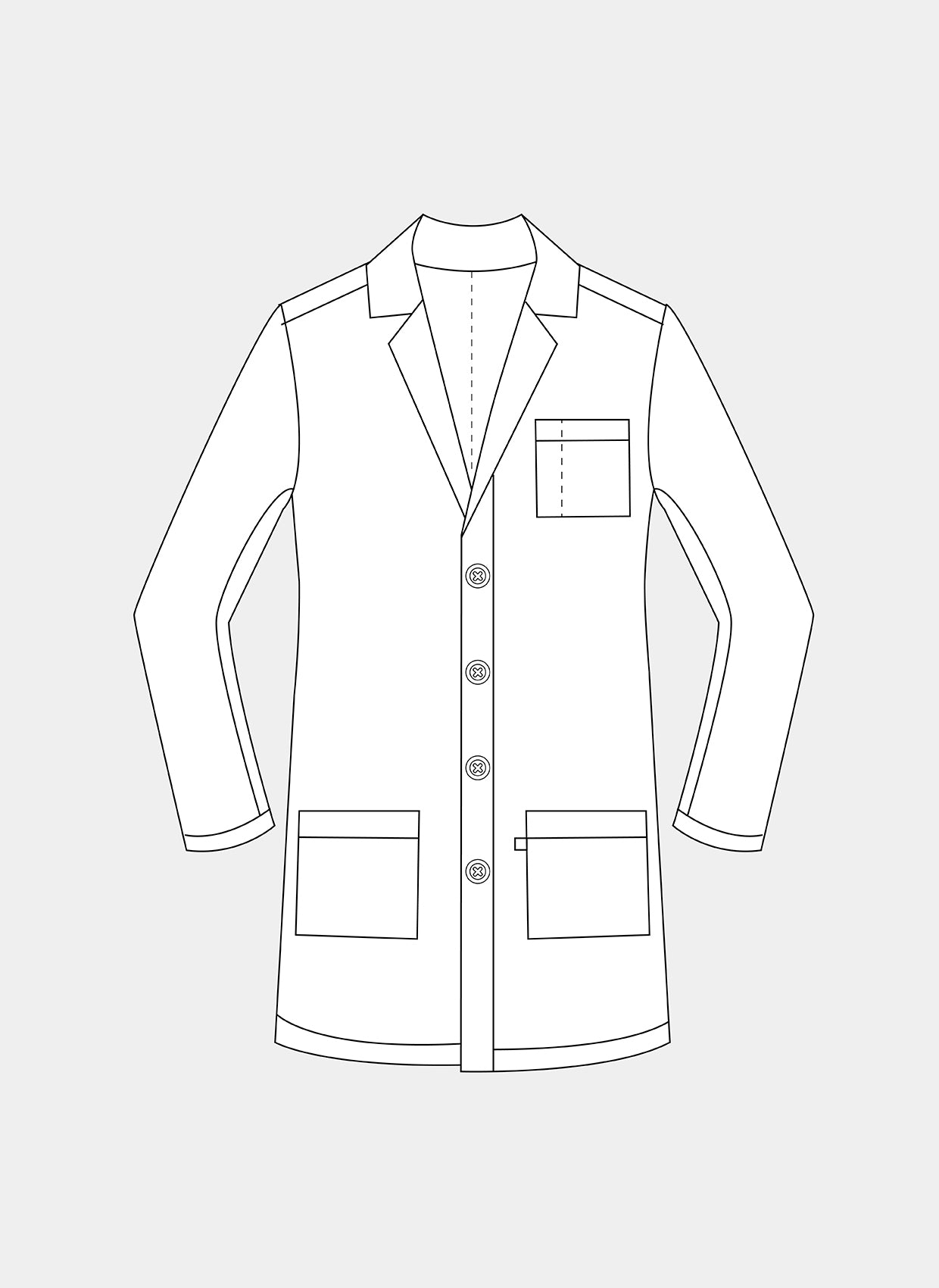 Blouse médicale blanche de laboratoire unisexe