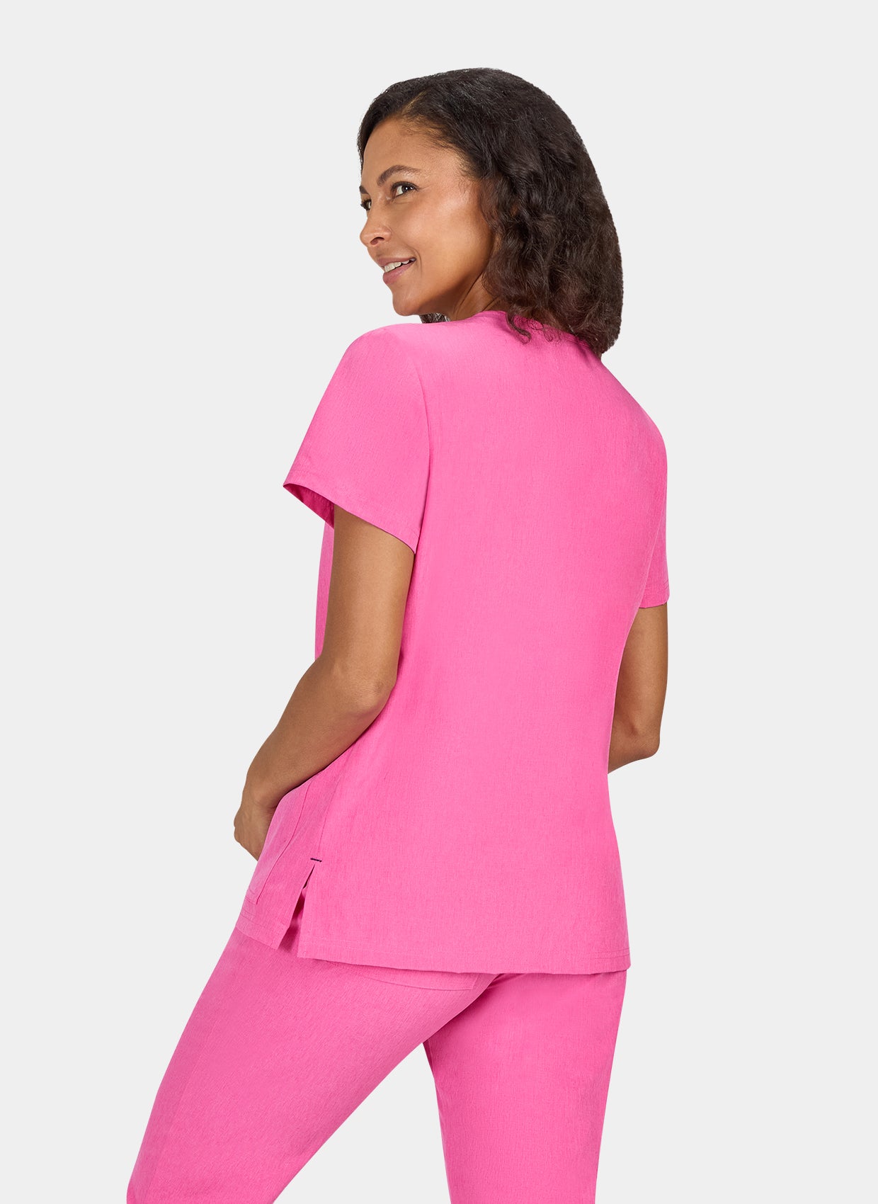 Blouse médical Koi Basics Becca – Rose chiné Lemonade de dos 