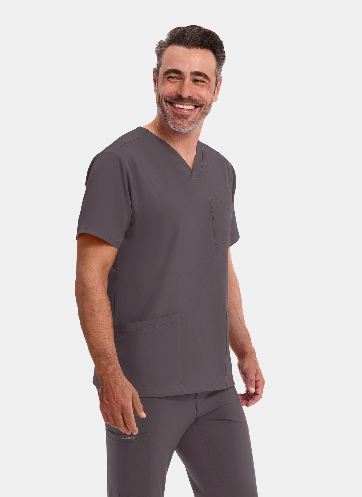 homme portant une blouse  médicale Healing Hands Matthew étain