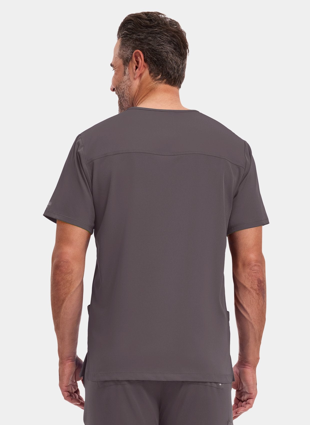 homme de dos portant une blouse  médicale Healing Hands Matthew étain