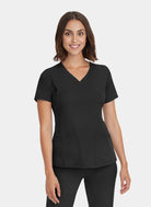 Femme portant une blouse  médicale Healing Hands Monica noir