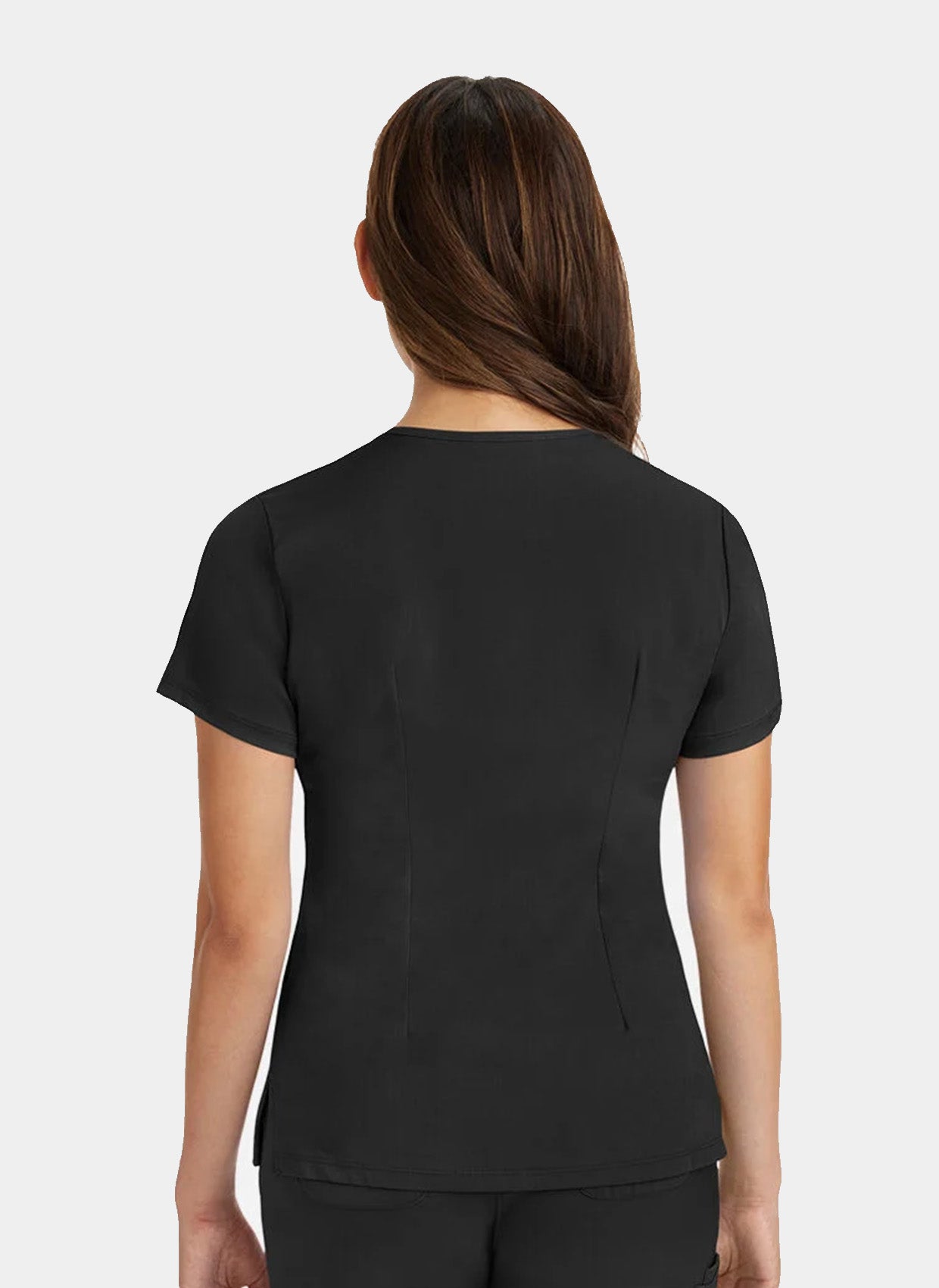Femme de dos portant une blouse  médicale Healing Hands Monica noir