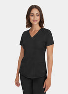 Femme portant une blouse  médicale Healing Hands Monica noir