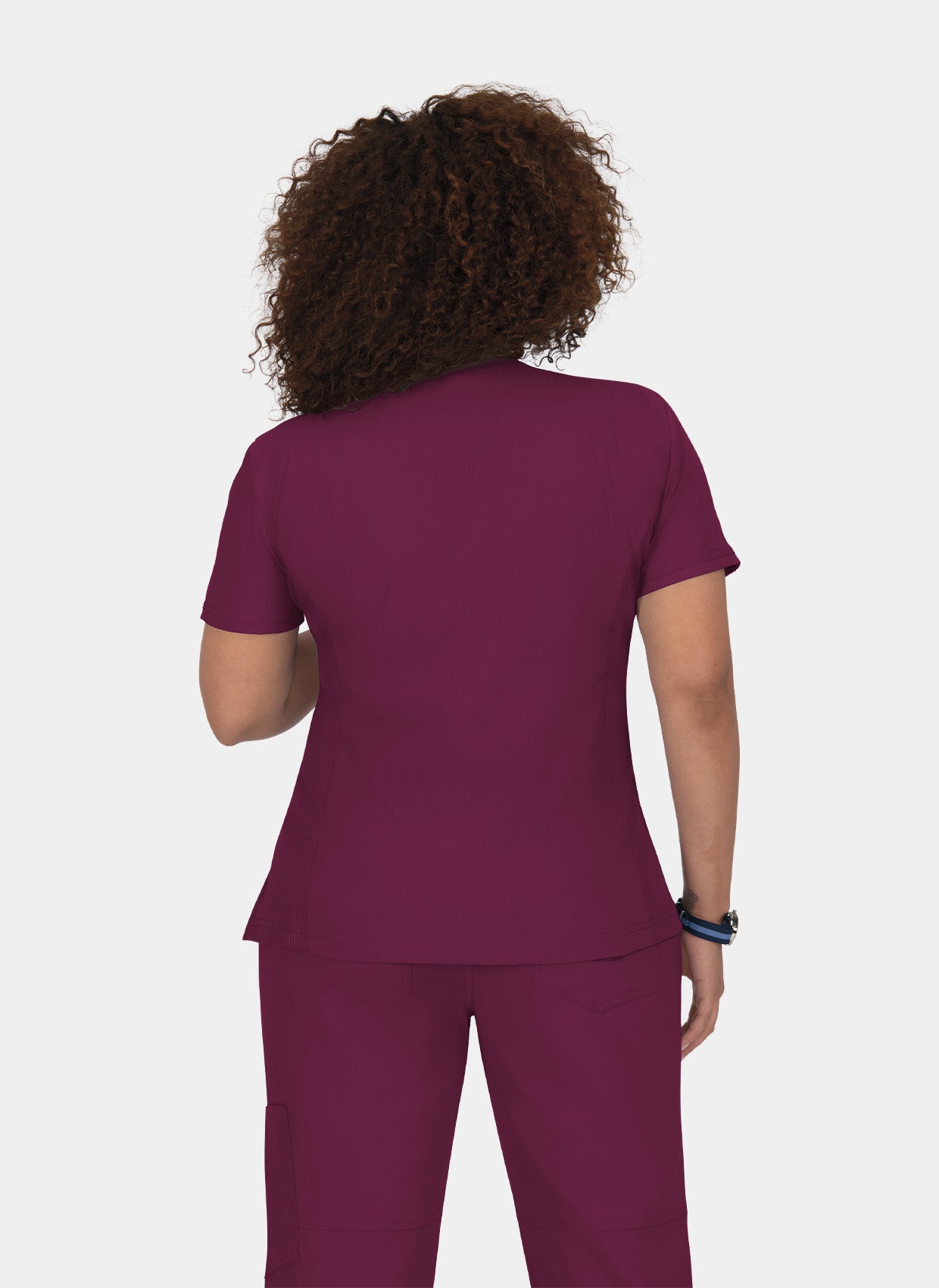Blouse médicale femme Koi Lite Philosophie bordeaux dos