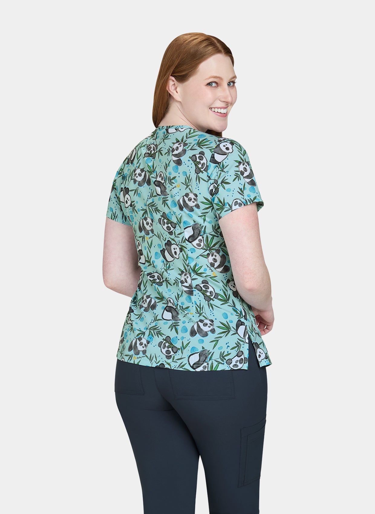 Blouse médicale Koi Basics Leslie  -  Pandas - Dos