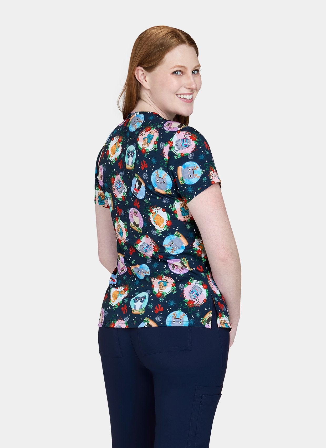 Blouse médicale Leslie – Chats de Noël