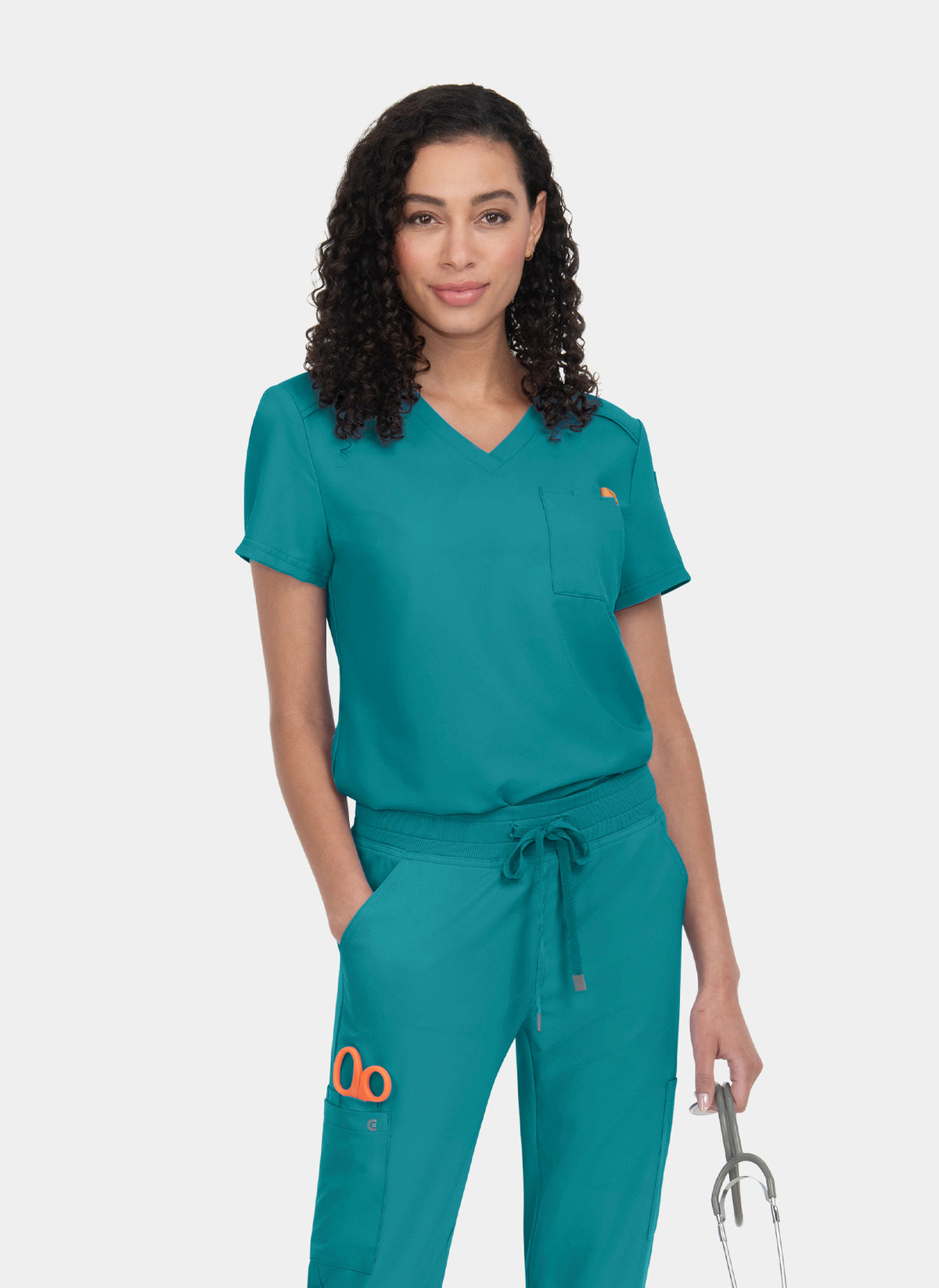 Blouse médicale femme Koi Cureology Aura bleu canard