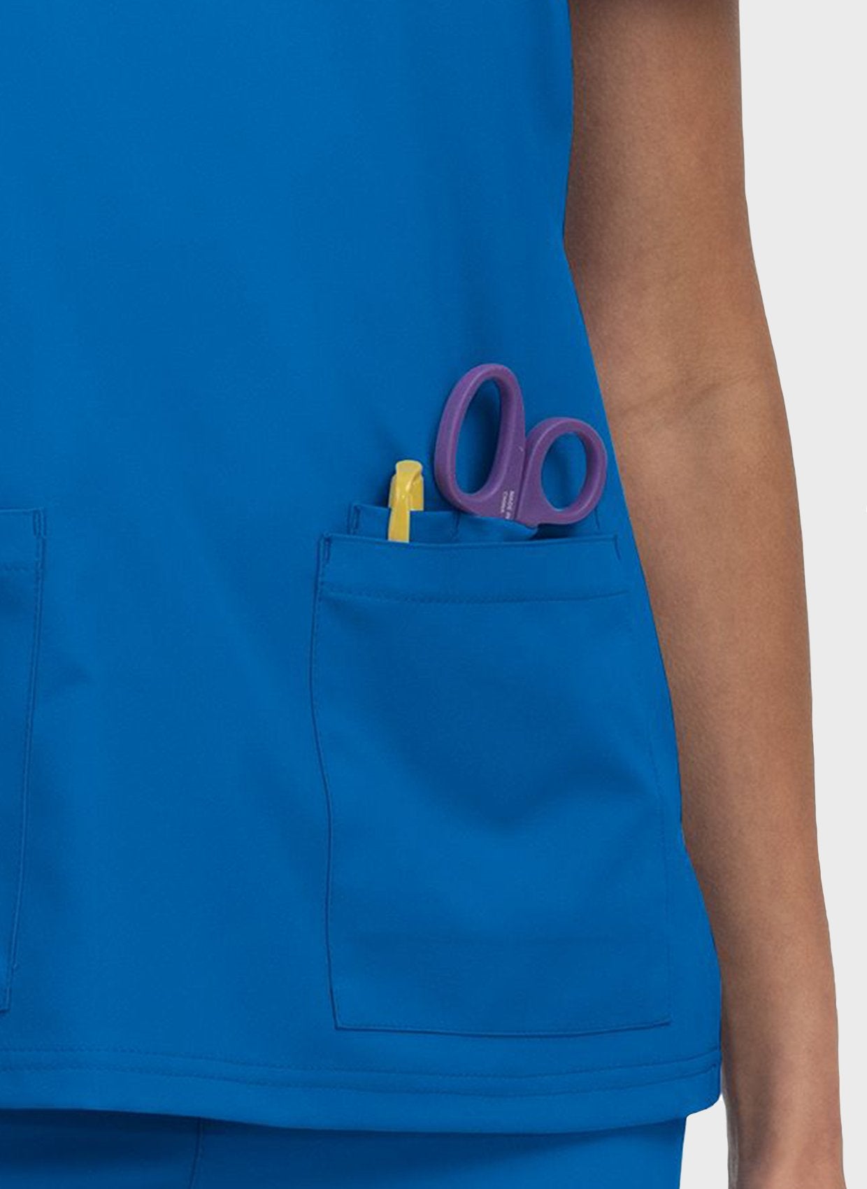 Blouse médicale femme Koi Cureology Cardi - Bleu roi  - poche
