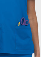 Blouse médicale femme Koi Cureology Cardi - Bleu roi  - poche