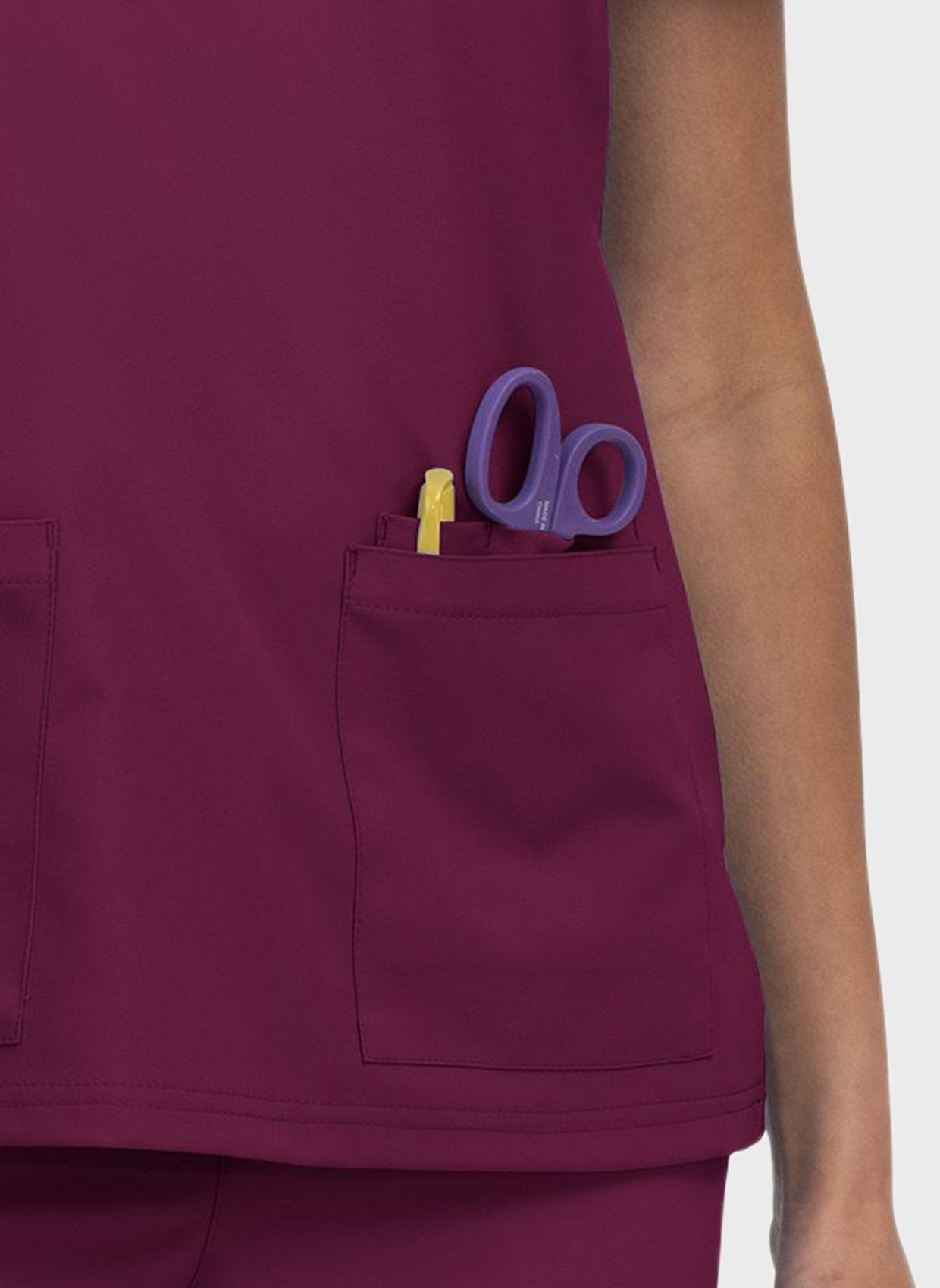 Blouse médicale femme Koi Cureology Cardi - Bordeaux - poche