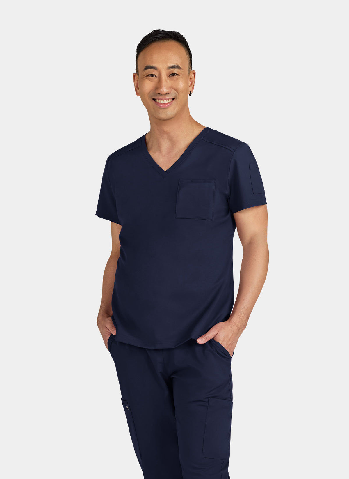 Blouse médicale homme Koi Cureology Arthro - Bleu marine - Logo EMERGENCE