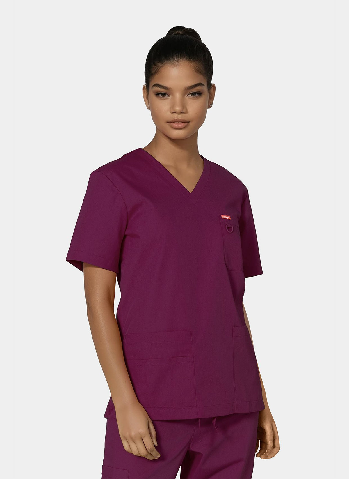 Blouse médicale unisexe Balboa Orange Standard - Bordeaux - Logo EMERGENCE