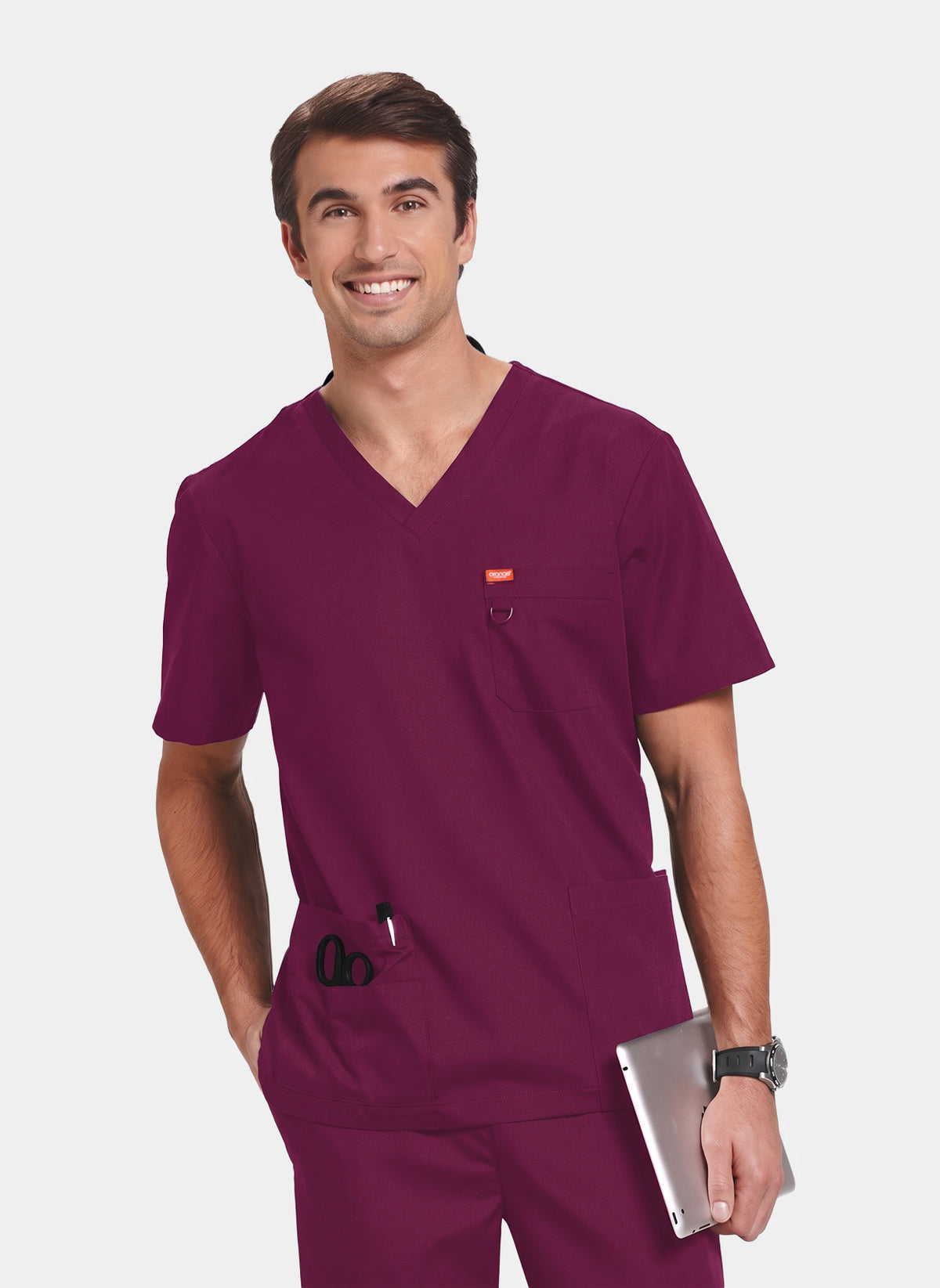 Blouse médicale unisexe Balboa Orange Standard - Bordeaux