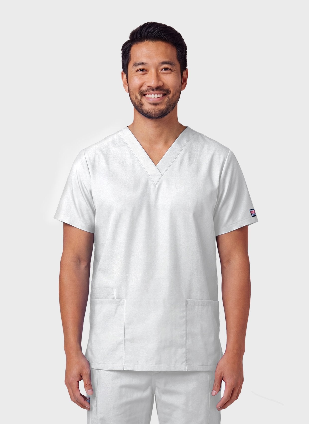 Blouse medicale cherokee originis blanc unisexe face