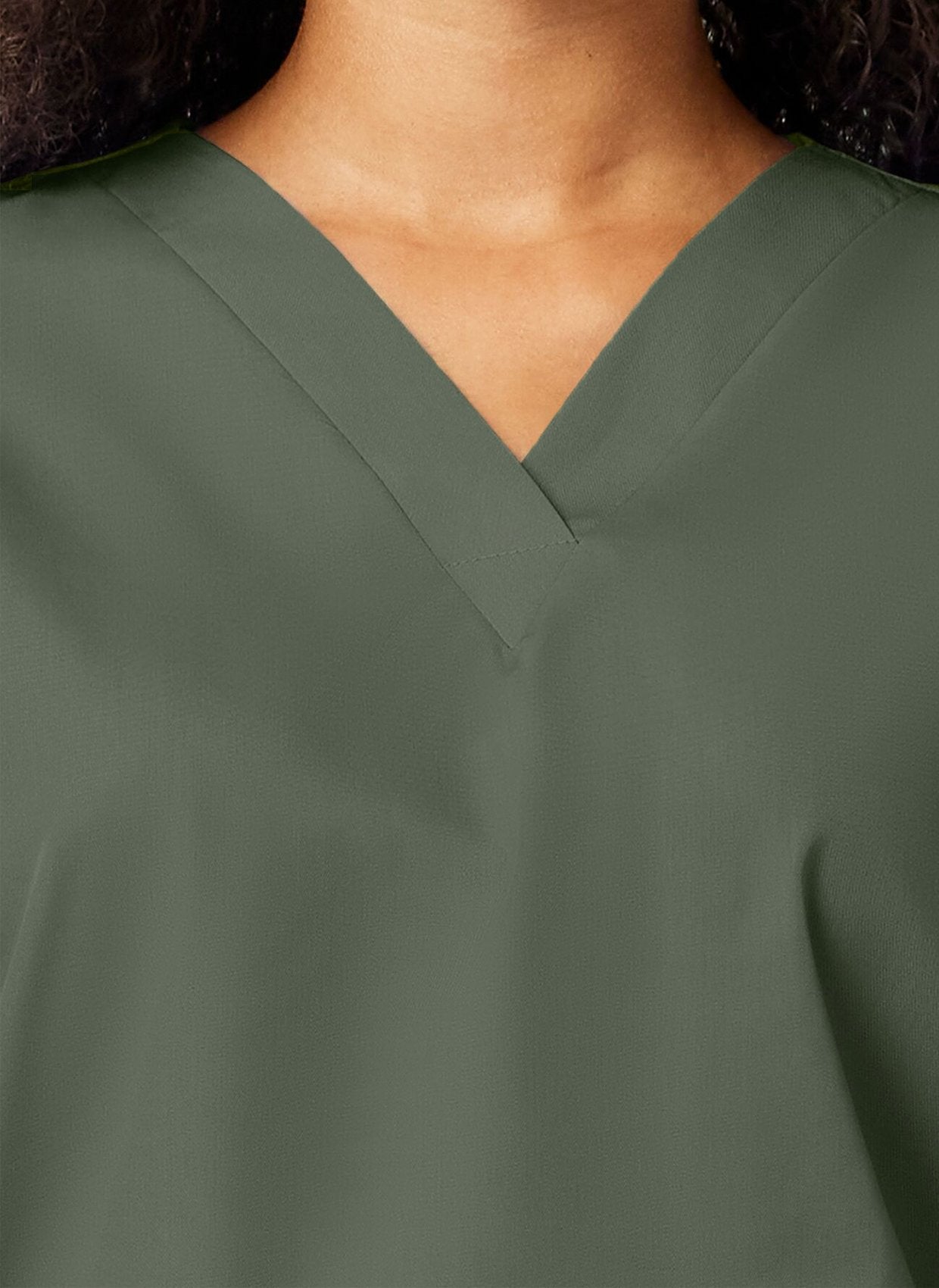 Blouse medicale col en v origins olive unisexe