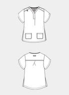Maquette blouse médicale femme maternité À bord