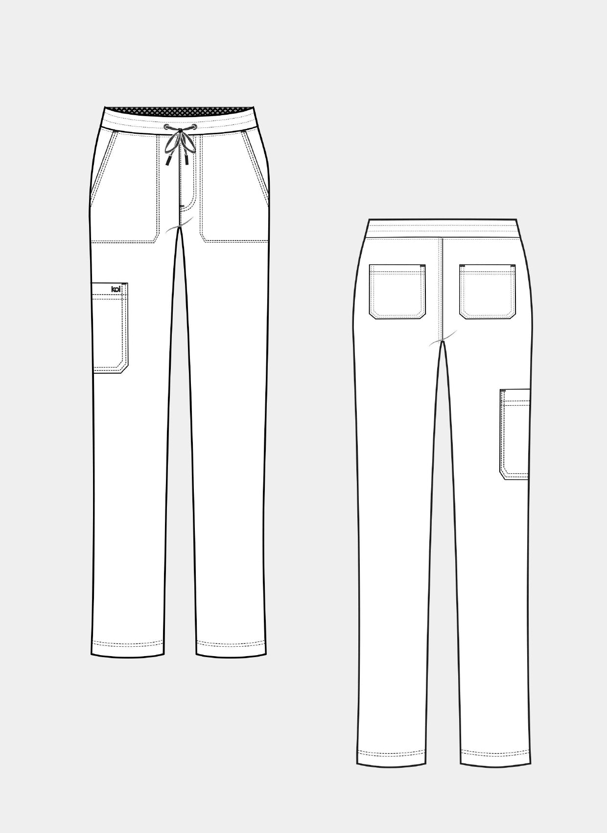 Maquette du pantalon médical Agissez