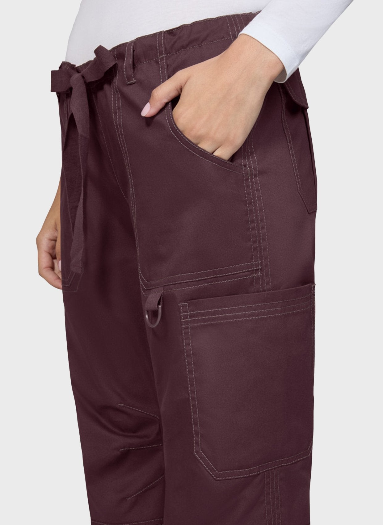 Pantalon medical femme Lindsey Koi Classic couleur cognac - details poches