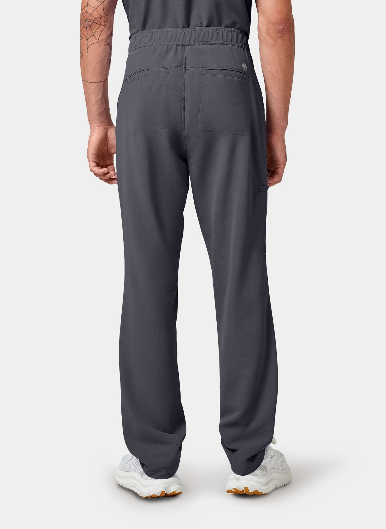 Pantalon medical homme Noah  Healing Hands – Gris de dos