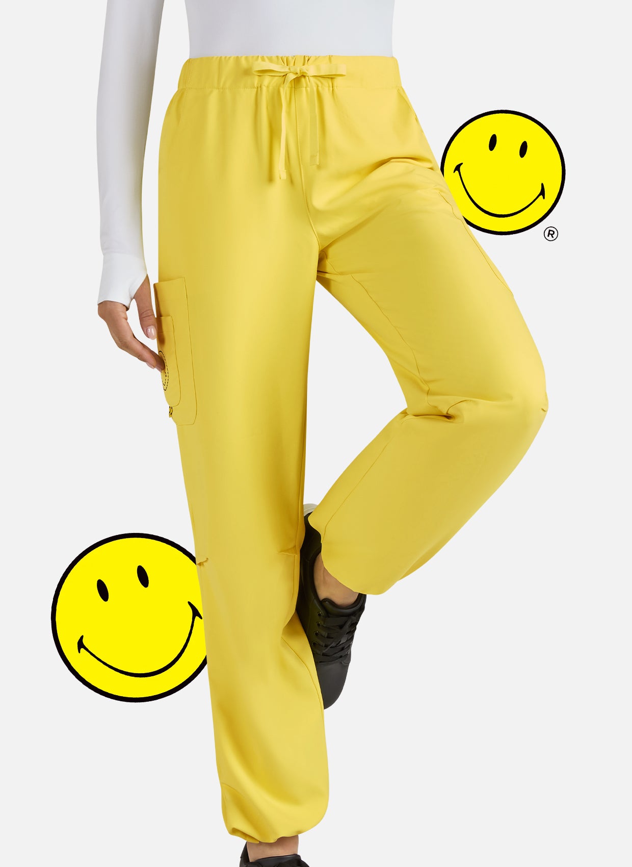Pantalon Médicale Koi Smiley Monde En Liesse - Loving Yellow