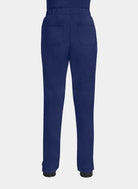 Femme de dos portant un pantalon médical Healing Hands Rebecca bleu marine