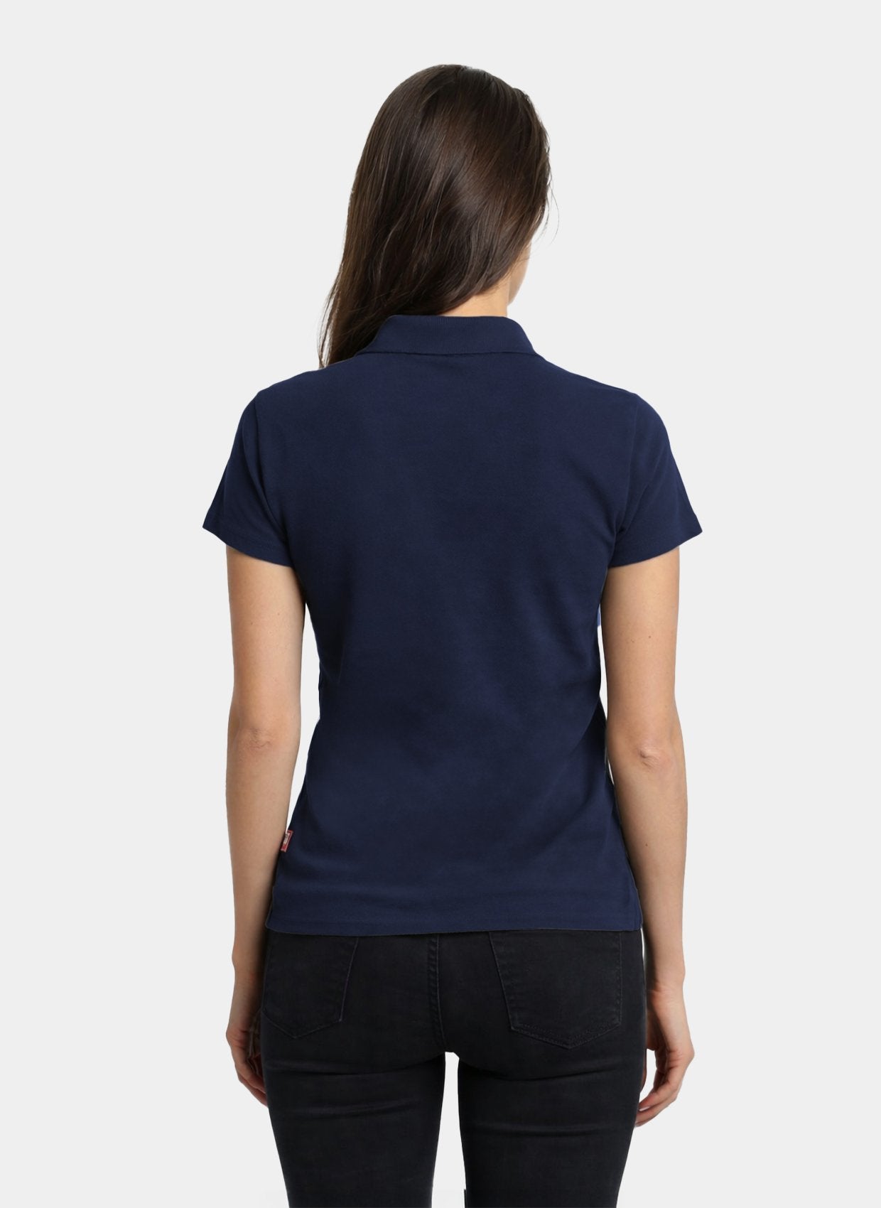 Dos polo médical femme – Bleu Marine