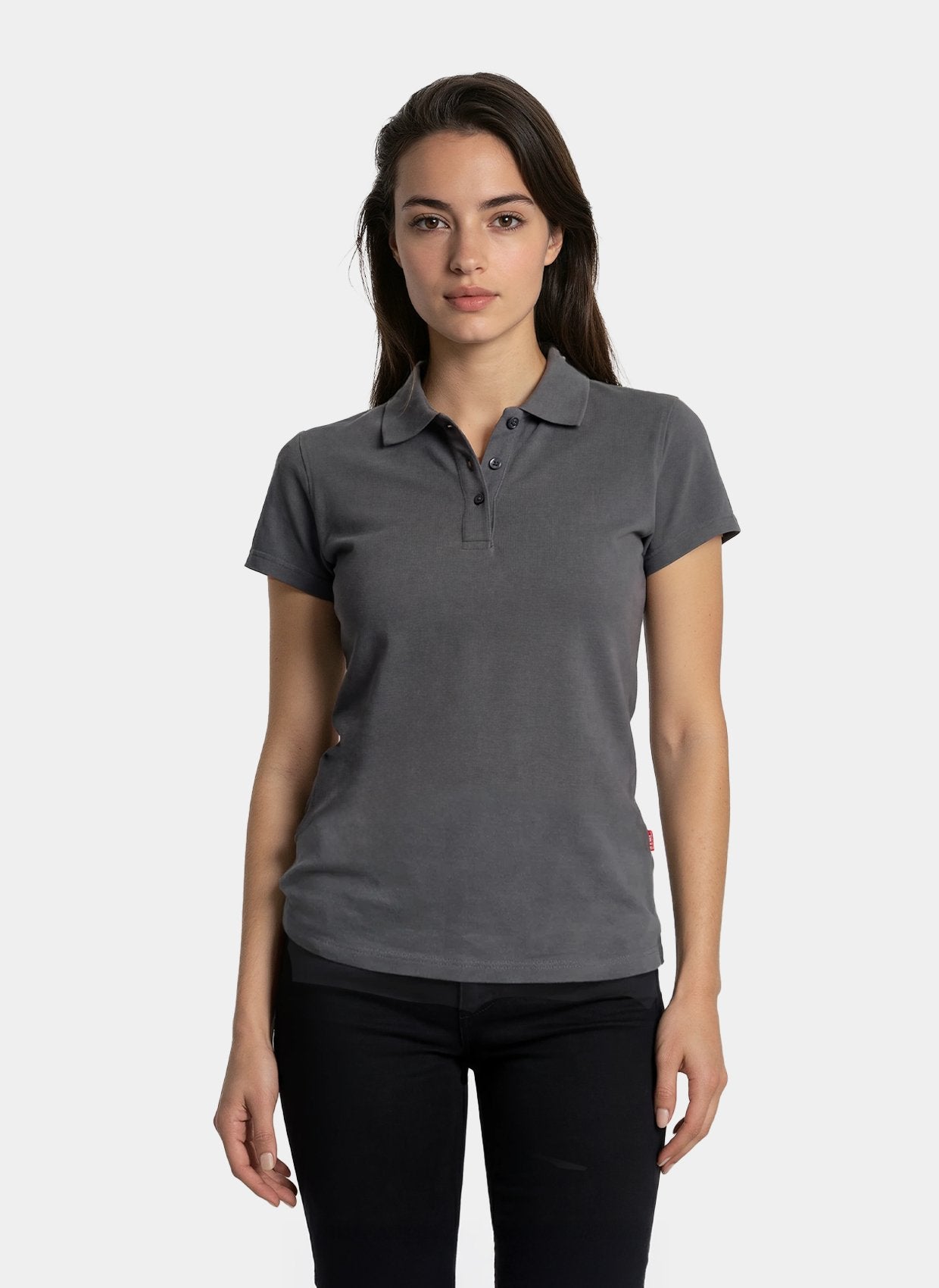 Face polo médical femme – Gris