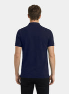 Dos polo unisexe Gibson à manches courtes – Bleu Marine