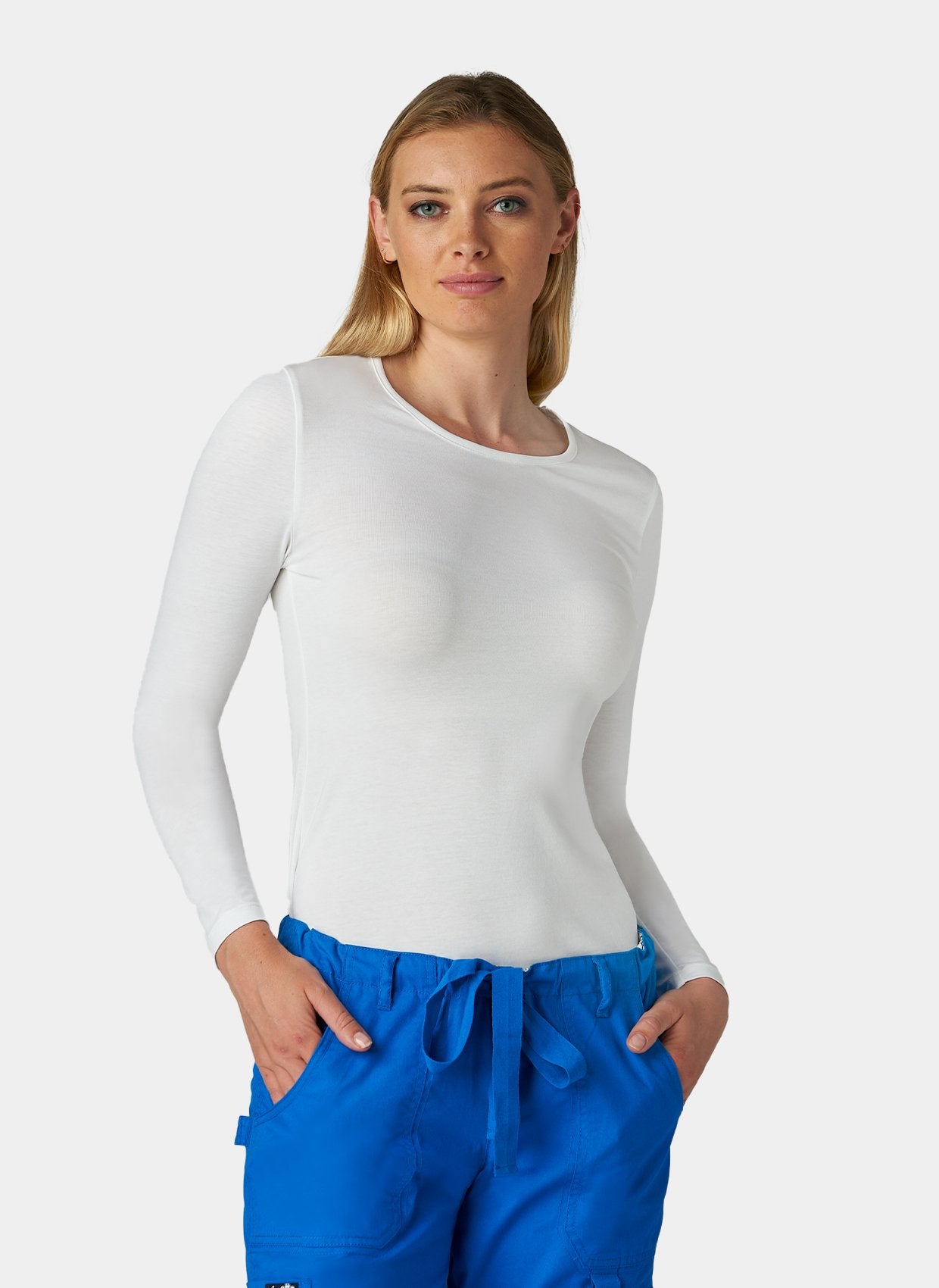 T-shirt médical blanc femme devant