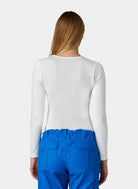 T-shirt médical blanc femme dos