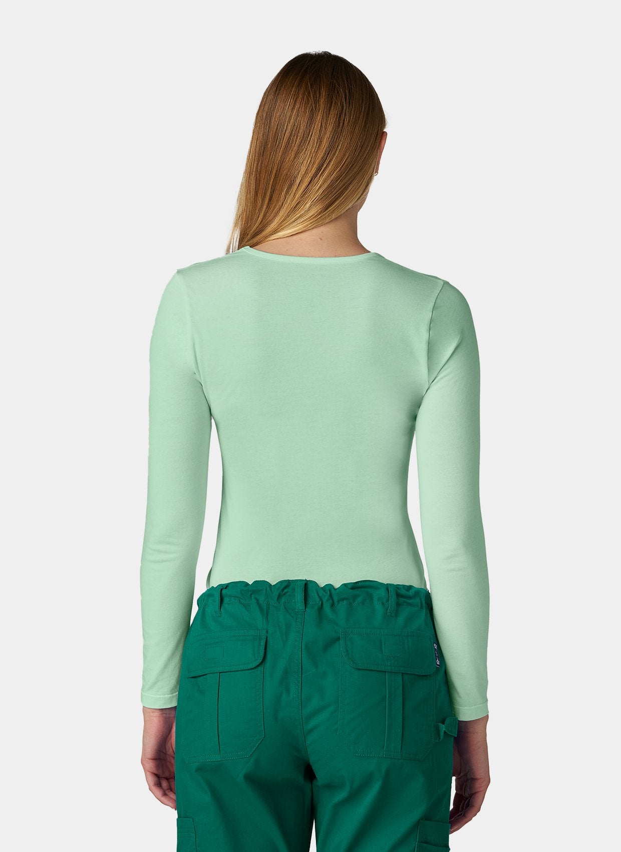 T-shirt médical femme vert sauge dos