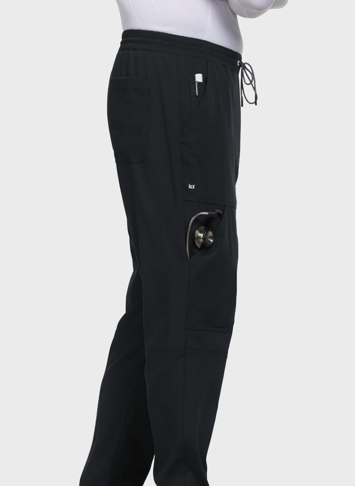 Pantalon médical homme Koi Next Gen De jour comme de nuit noir gros plan