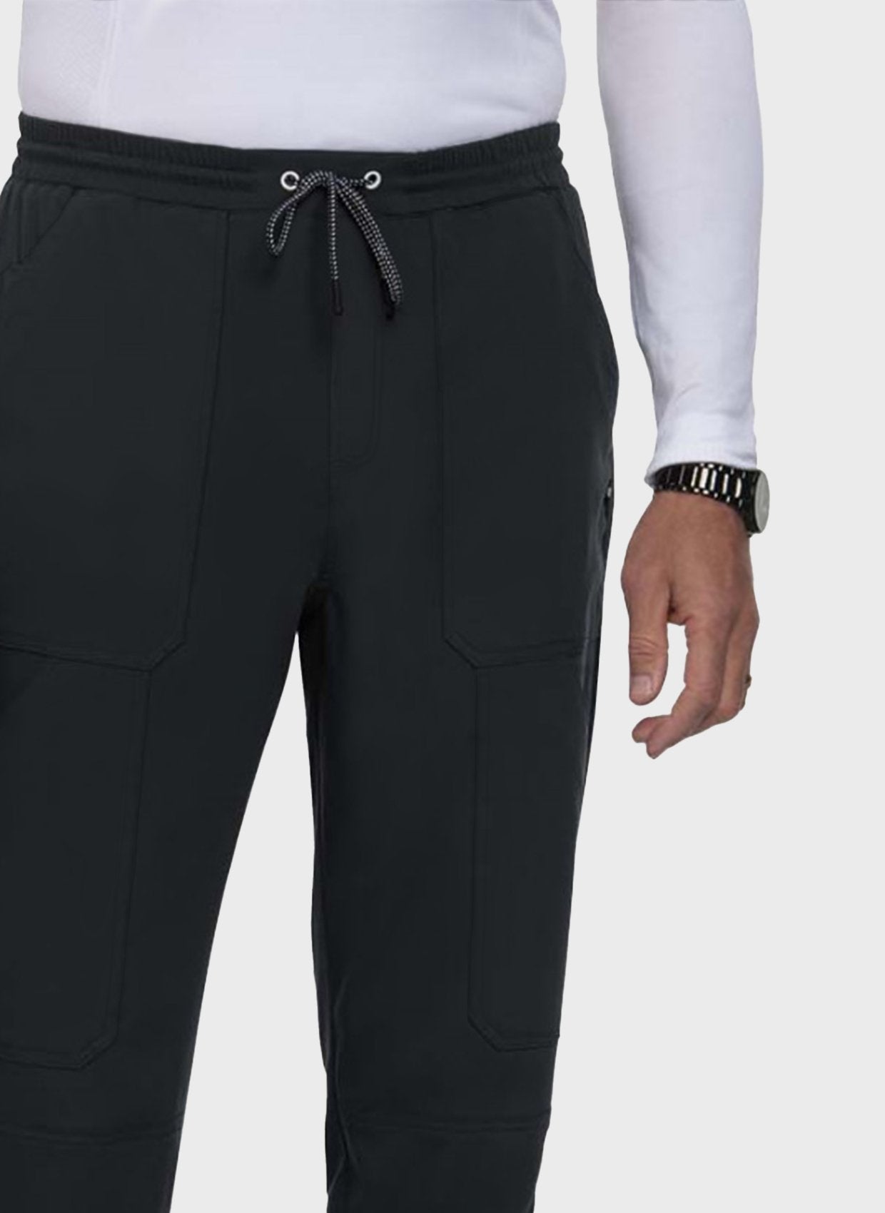 Pantalon médical homme Koi Next Gen De jour comme de nuit noir gros plan 2