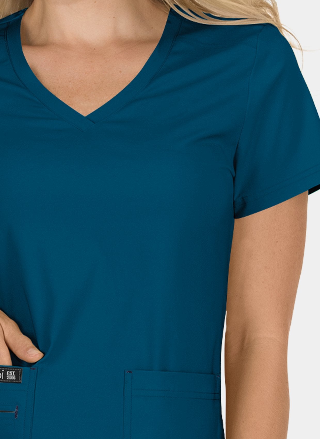 Blouse médicale femme Koi Basics Becca Avant - Bleu caraibes