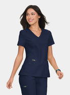 Blouse médicale femme Koi Basics Becca Avant - Bleu marine